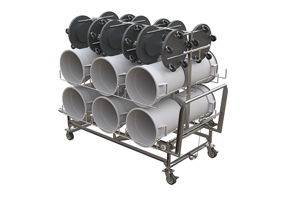 SaniMatic Barrel Active Rack Cart Image