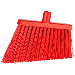 Angle Broom Brush 12" Extra Stiff Red