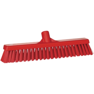 Combo Push Broom 16" Soft/Stiff Red