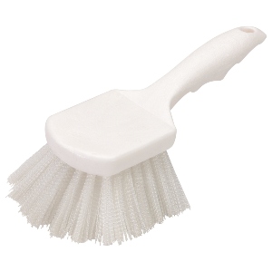 Flo-Pac Utility Scrub Brush Nylon Bristles 8" White 12/Case