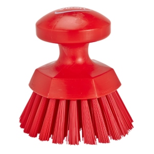 Round Hand Brush Stiff Red