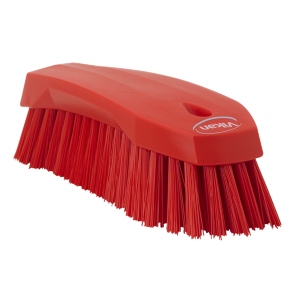 Large Hand Brush Stiff Red