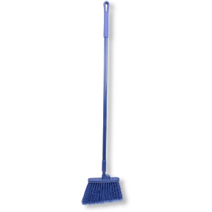 Flagged Bristle Angle Broom with Handle 56" - Blue