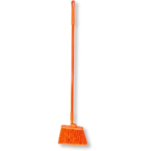 Dou-Sweep Flagged Angle Broom w/ 56" Handle Orange 12/Case