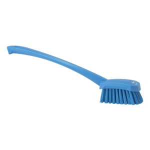 Vikan Narrow Long Handle Cleaning Brush 16.5" Blue