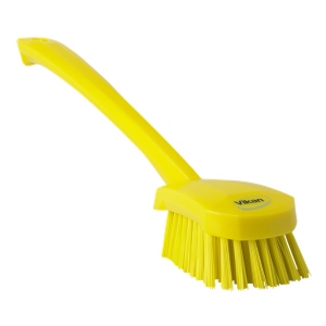 Vikan Narrow Long Handle Cleaning Brush 16.5" Yellow