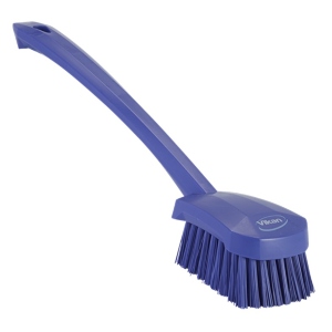 Vikan Narrow Long Handle Cleaning Brush 16.5" Purple