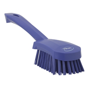 Vikan Short Handle Scrubbing Brush Stiff 10" Purple