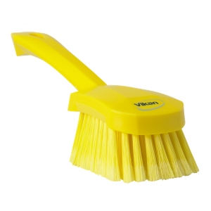 Vikan Short Handle Scrubbing Brush Soft/Split 10" Yellow