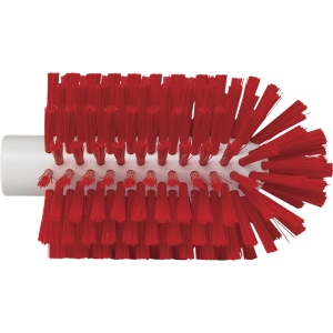 Vikan Pipe Brush Head Medium Bristles 6" X 3.5" Red