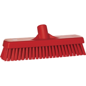 Vikan Deck/Wall Scrub Brush Stiff Bristles 12" Red