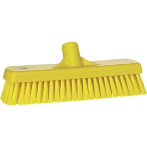 Vikan Deck/Wall Scrub Brush Stiff Bristles 12" Yellow