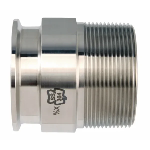 3A Fittings Adapter Tri-Clamp X MNPT 3" 316L SS PL