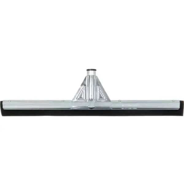Carlisle Soft Heavy Duty Rubber Squeegee w/ Threaded Socket 22" Black 10/Case