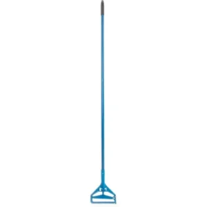Carlisle Plastic Mop Head w/ Fiberglass Handle 60" Blue 12/Case
