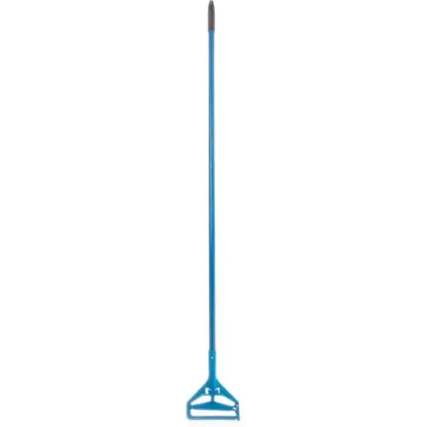 Carlisle Plastic Mop Head w/ Fiberglass Handle 60" Blue 12/Case