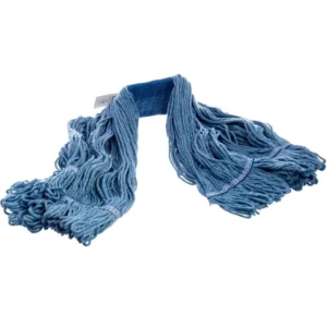 Carlisle Flo-Pac XL Blue Band Mop w/ Looped End Blue 12/Case