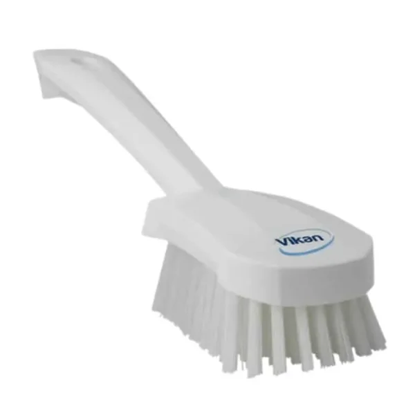 Remco Vikan Short Handle Scrubbing Brush Stiff 10" White