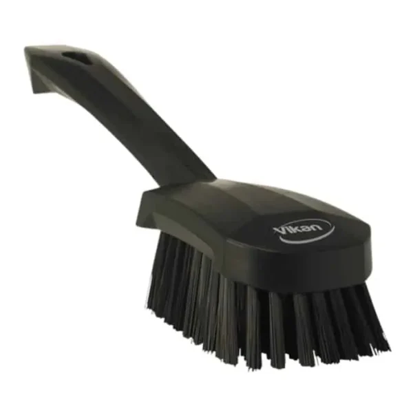 Remco Vikan Short Handle Scrubbing Brush Stiff 10" Black