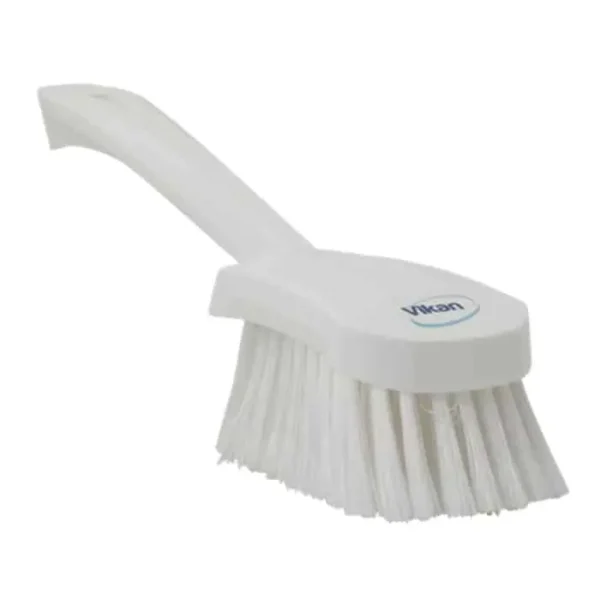 Remco Vikan Short Handle Scrubbing Brush Soft/Split 10" White