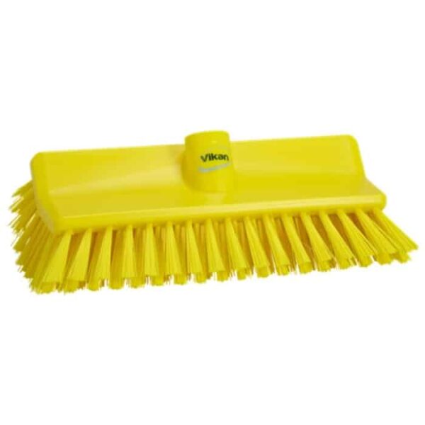 Remco Vikan High-Low Broom Brush Medium Bristles 10.5" Yellow