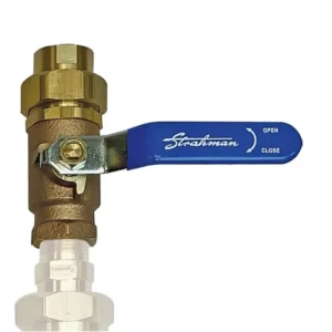 Strahman Ball Valve 3/4" Bronze Blue (Cold) Handle