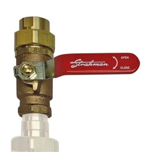 Strahman Ball Valve 3/4" Bronze Red (Hot) Handle