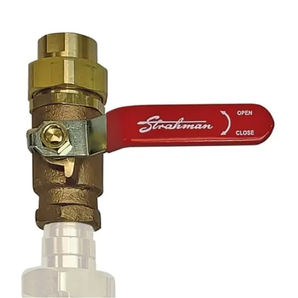 Strahman Ball Valve 3/4" Bronze Red (Hot) Handle