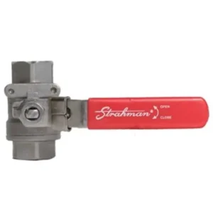Strahman Ball Valve 3/4" Stainless Steel Red (Hot) Handle