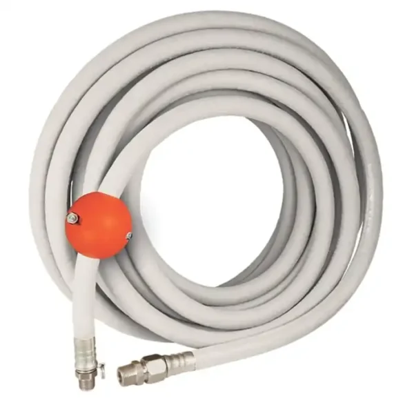 Strahman 50' X 5/8" RS-X White Wrap Hose Assembly No Nozzle/Spring