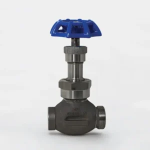 Strahman Globe Valve Blue Handle Recessed Box