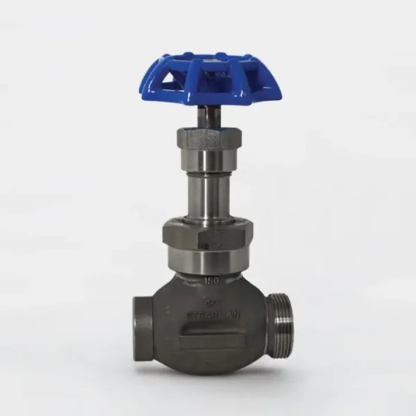 Strahman Globe Valve Blue Handle Recessed Box
