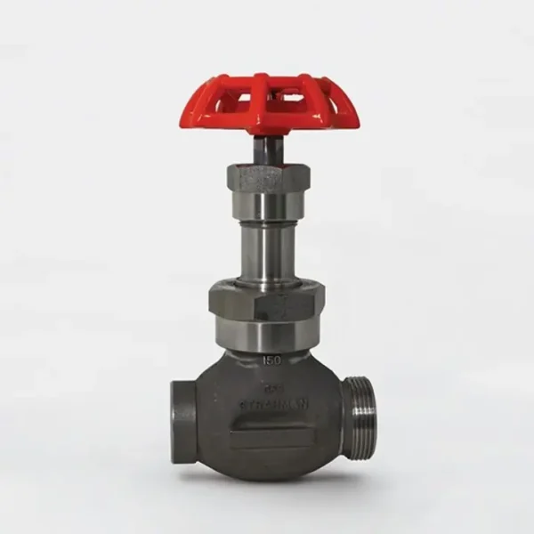 Strahman Globe Valve Orange Handwheel Union Connection V-65-SU