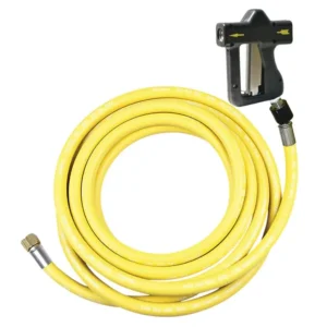 Strahman Ergo Hose, Yellow, 100', 5/8" ID & 3/4" Male NPT, Hydro-Pro 150 Spray Nozzle, Swivel Pro Adapter