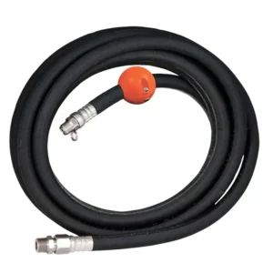 Strahman RS-X Prem Wrap, Black, 100', Stainless 5/8" ID & 1/2" Male NPT, Adapter, Ball Stop For Hose Reels