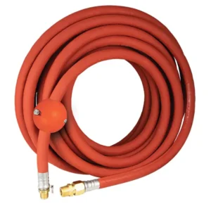 Strahman R-X Prem Wrap, Red, 25', Bronze 5/8" ID & 1/2" Male NPT, Adapter,  Ball Stop For Hose Reels