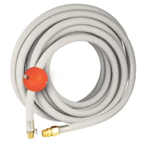 Strahman R-X Prem Wrap, White, 25', Bronze 5/8" ID & 1/2" Male NPT, Adapter,  Ball Stop For Hose Reels