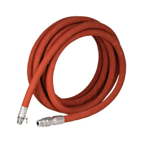 Strahman S-X Prem Wrap, Red, 75', Stainless 5/8" ID & 3/4" Male NPT, Adapter, Internal Springs