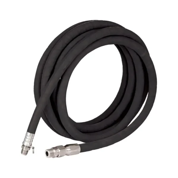 Strahman S-X Prem Wrap, Black, 100', Stainless 5/8" ID & 3/4" Male NPT, Adapter, Internal Springs