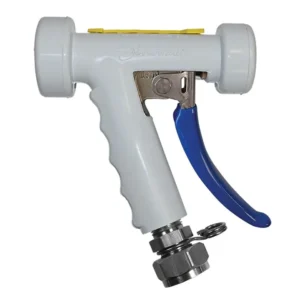 Strahman S-75 Nozzle, Stainless, White, 3/4" Female GHT 360º Swivel Adapter