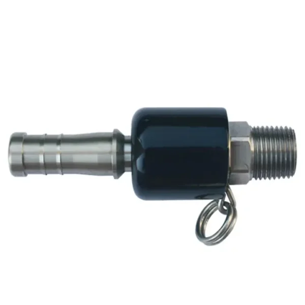 Strahman Multi-Directional Swivel-Pro Adapter, Stainless, White, 3/4" Female GHT x 1/2" Male NPT
