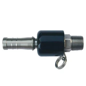 Strahman Multi-Directional Swivel-Pro Adapter, Stainless, White, 5/8" ID Barb Hose x 1/2" Male NPT